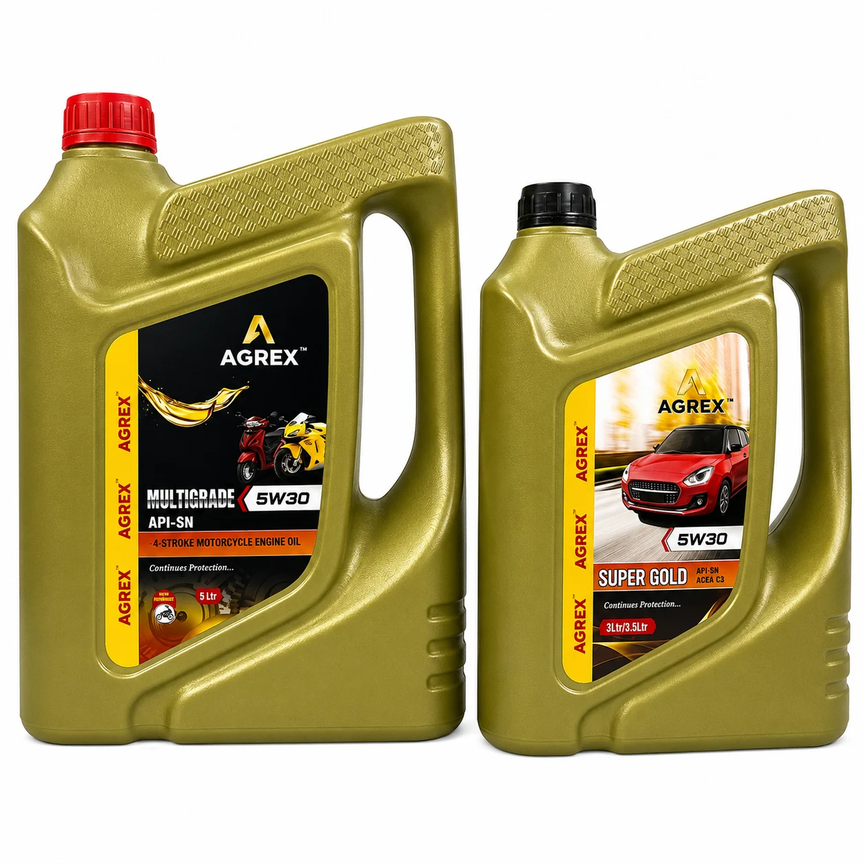 AGREX Super Gold 5W30 Fully Synthetic Engine Oil package